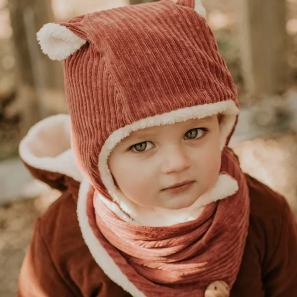 Bonnet velours framboise - Rien que des betises – Image 3